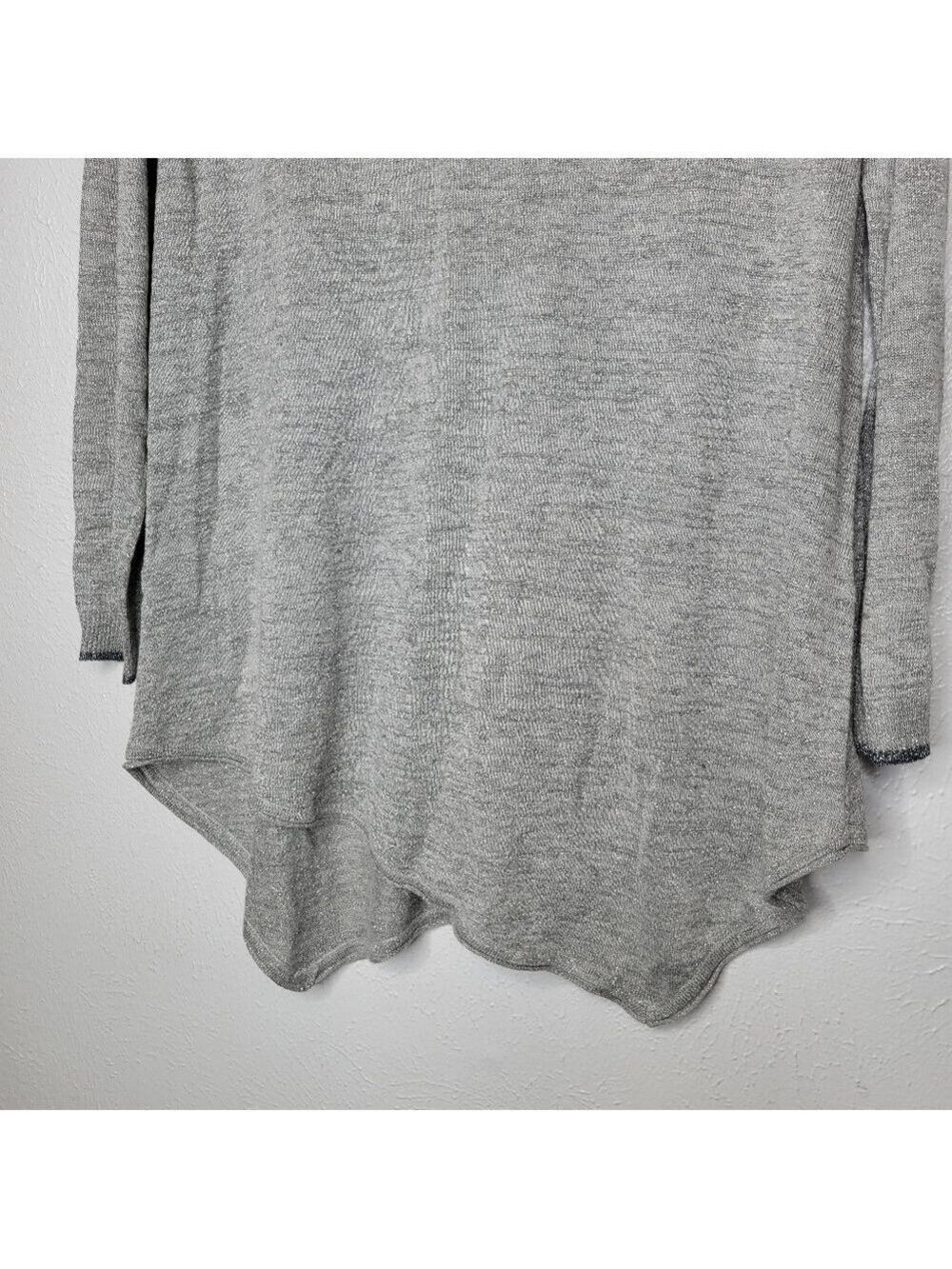 SALE 4/$30 JOIE Tambrel Sweater Silver Metallic Light Sweater Women's Size Med - Picture 5 of 11